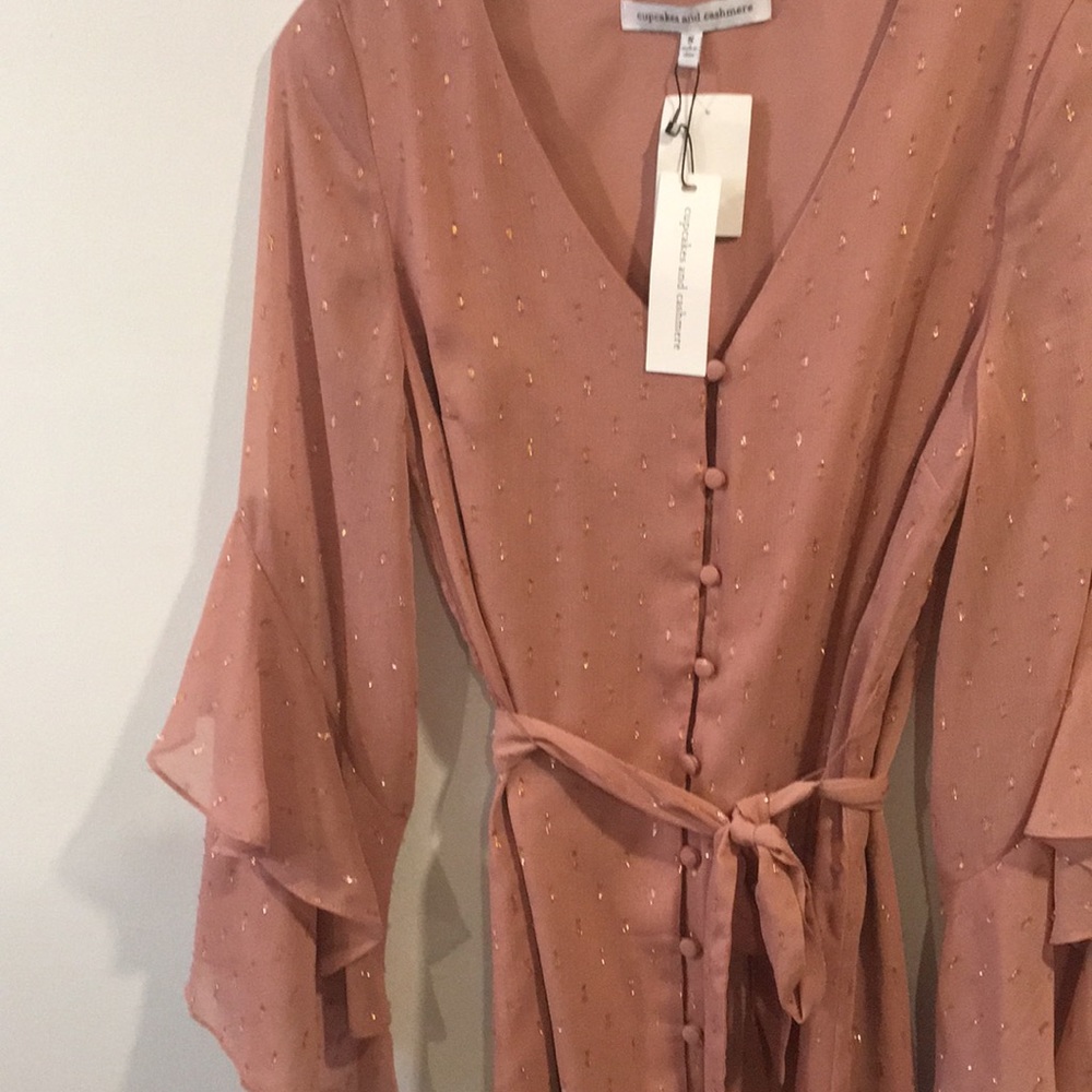 CUPCAKES AND CASHMERE Keegan Metallic Dot Dress - Picture 3 of 12